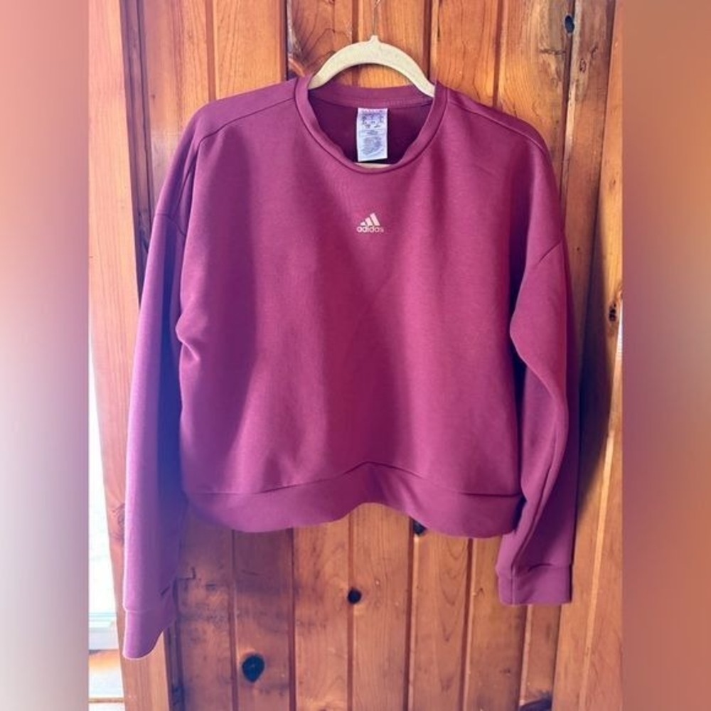 Adidas Crop Top Long Sleeve Women's Size Large